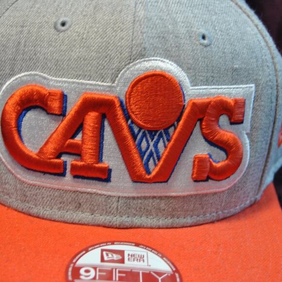Cleveland Cavaliers New Era 9Fifty Orange & Gray Snap Back Hat (OSFM) - Picture 2 of 10